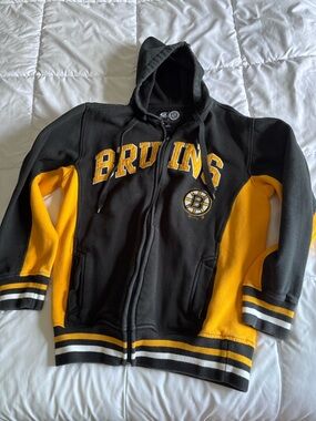 Boston Bruins women Black & Gold Hoodie Jacket